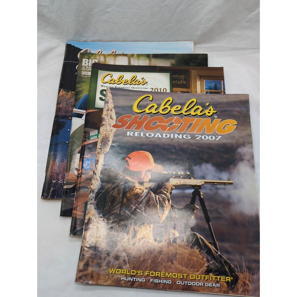 Lot Of (4) Cabelas Shooting Worlds Foremost Outfitter Catalogs 2005 2007 2010